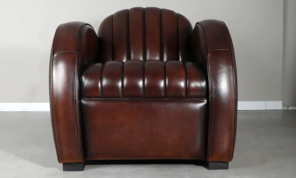 Leather armchair - chocolate