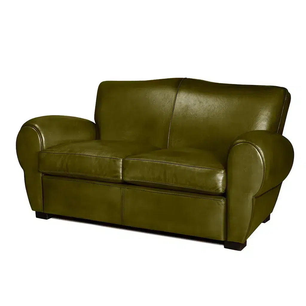 Big green antique gendarme sofa