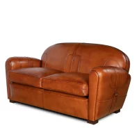 Havana Longchamp 2 seater club sofa in leather