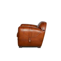 Havana Gabin leather club chair in side view