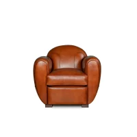 Havana Gabin leather club chair in front view