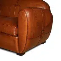 Havana Gabin 3 seater leather club sofa bed zoom armrest